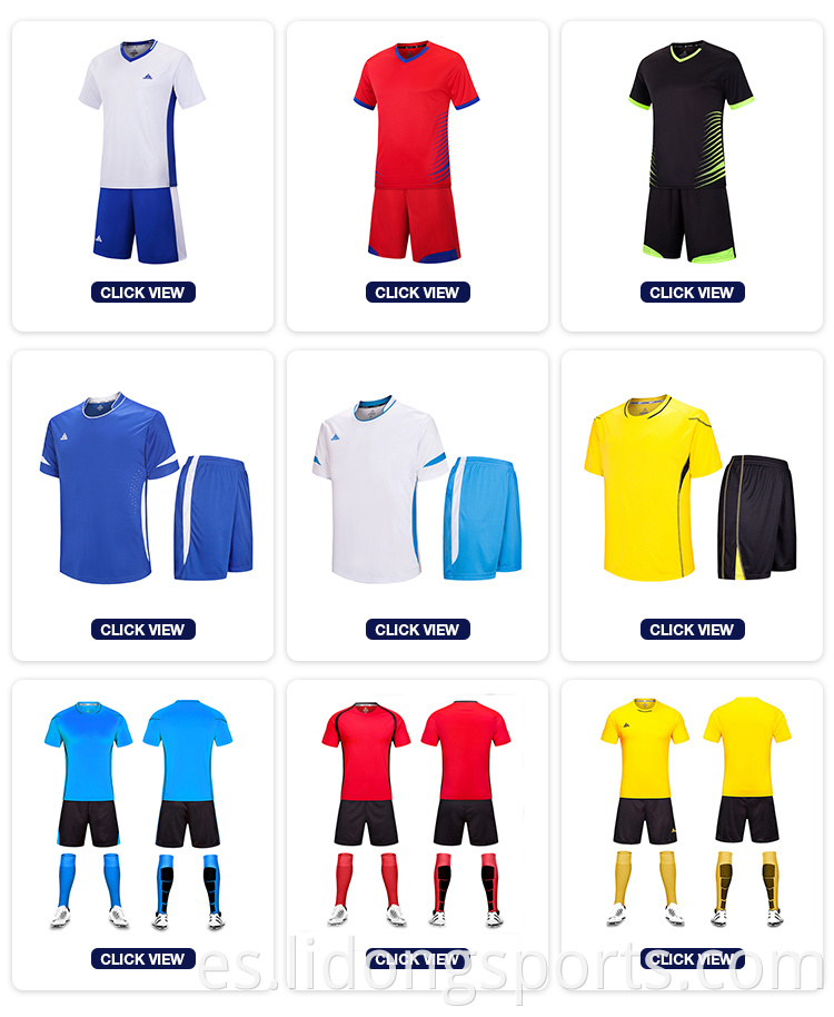 Ropa de jersey de fútbol personalizada al por mayor, jersey de fútbol de sublimación 100% poliéster